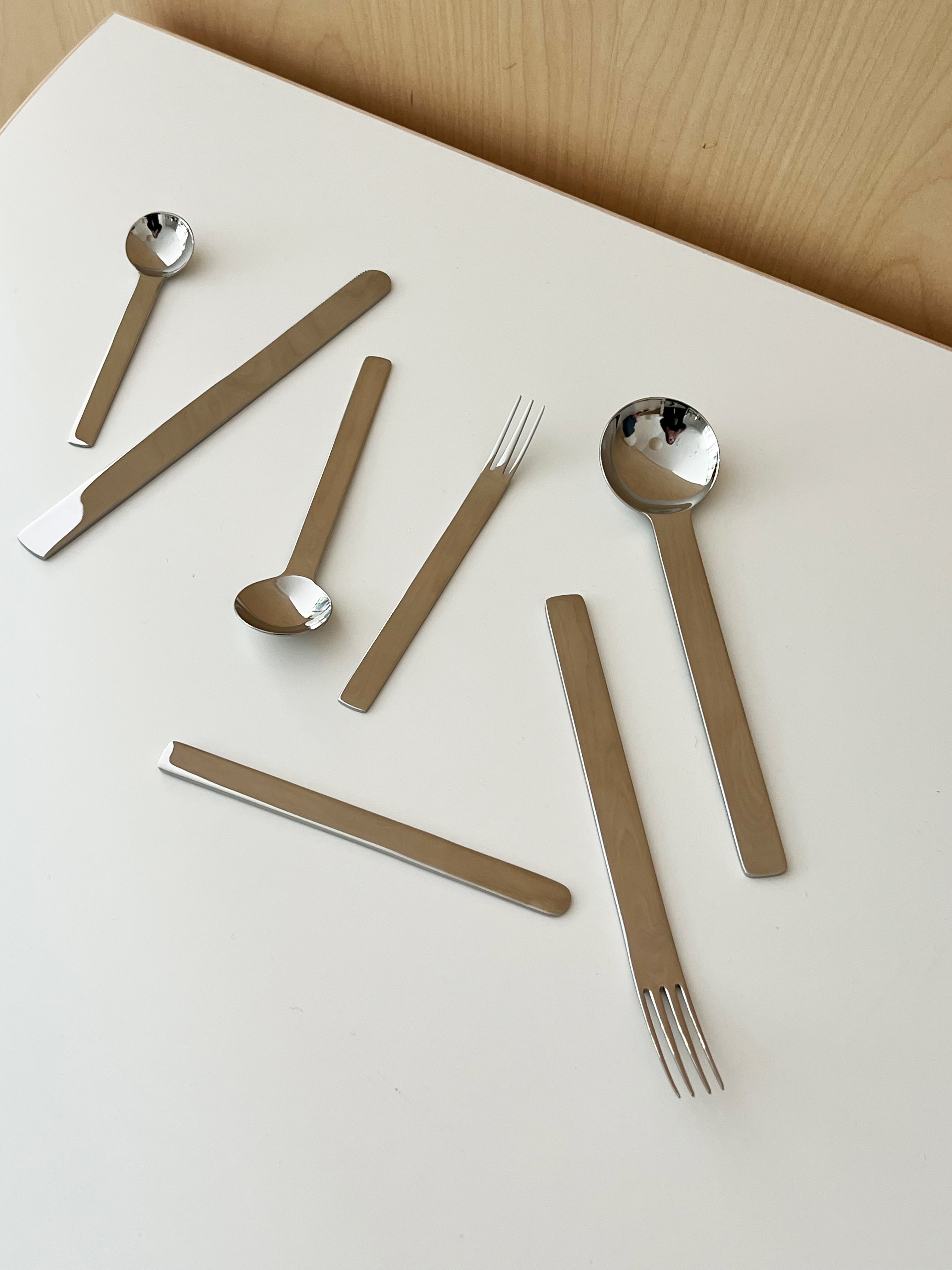 Stainless Steel Flatware 7Piece Set by Japense Designer Takenobu Igar