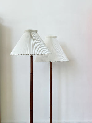 Rare 1960s Teak Le Klint Hand Plated Floor Lamp, Denmark