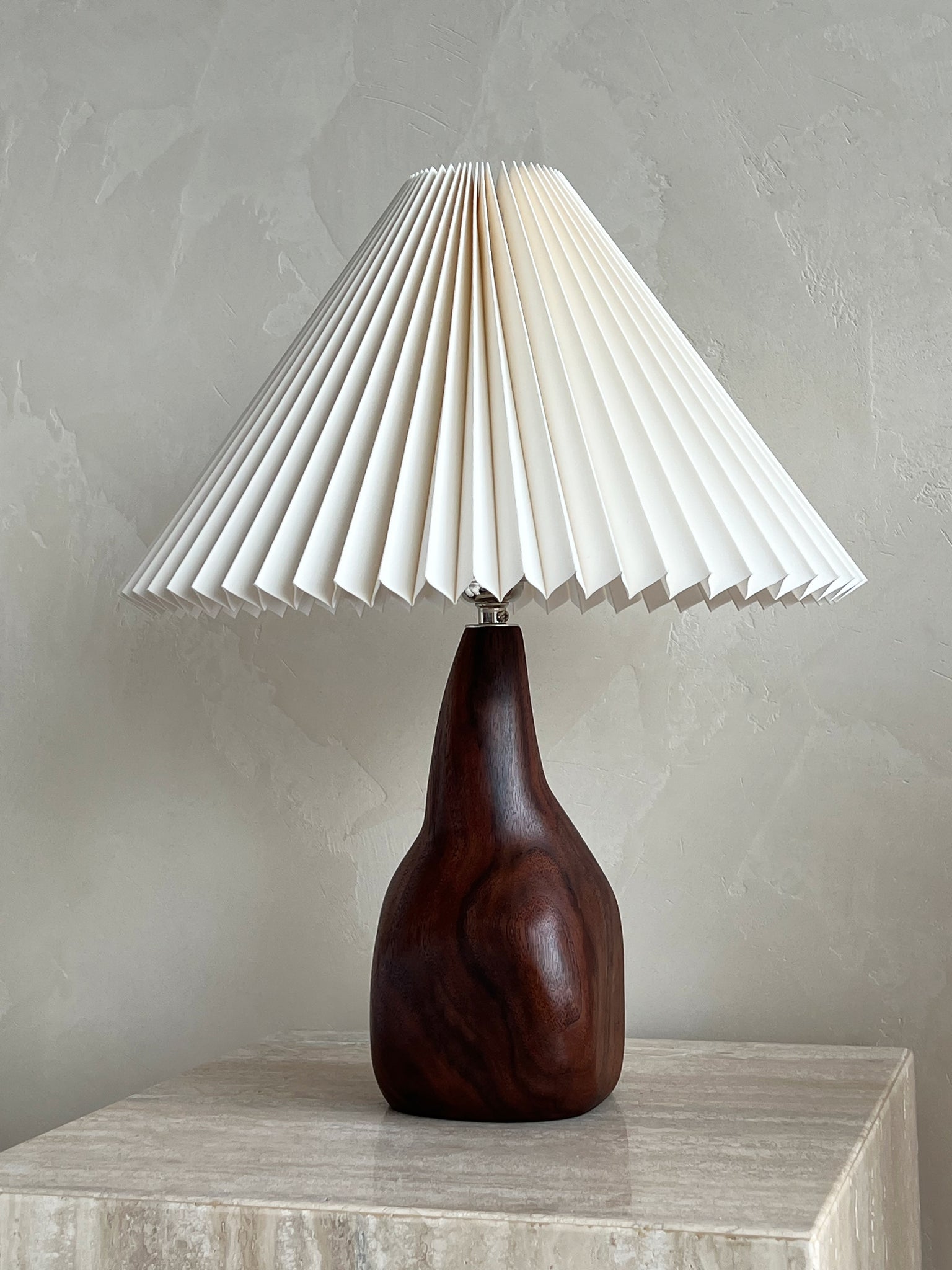 Solid Black Walnut Table Lamp, Home Union