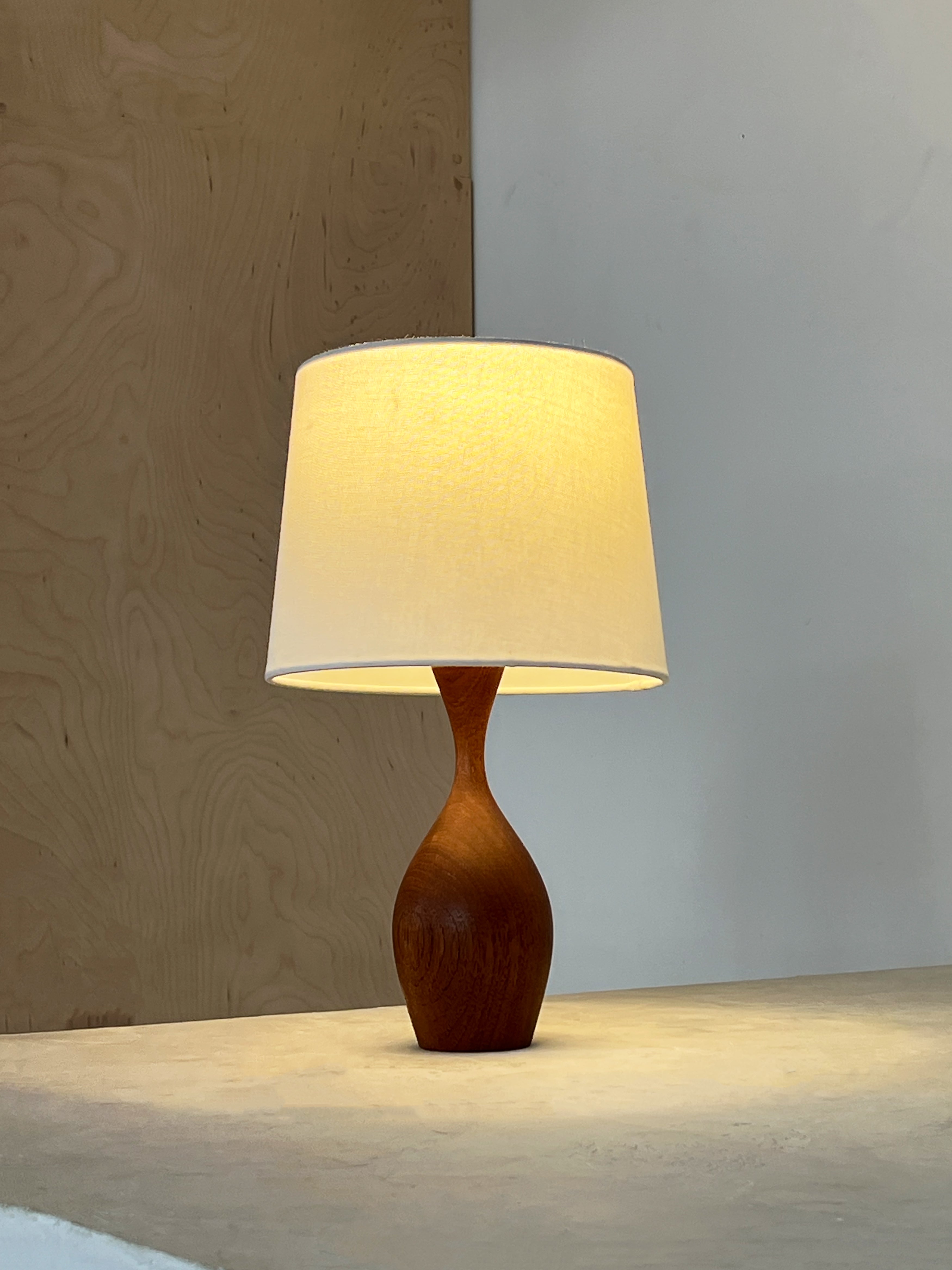 Mid Century Teak Wood Table Lamp Home Union NYC