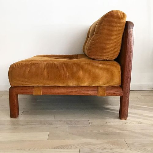 Mid Century Fumed Oak Scandinavian Lounge Chair - Main Image