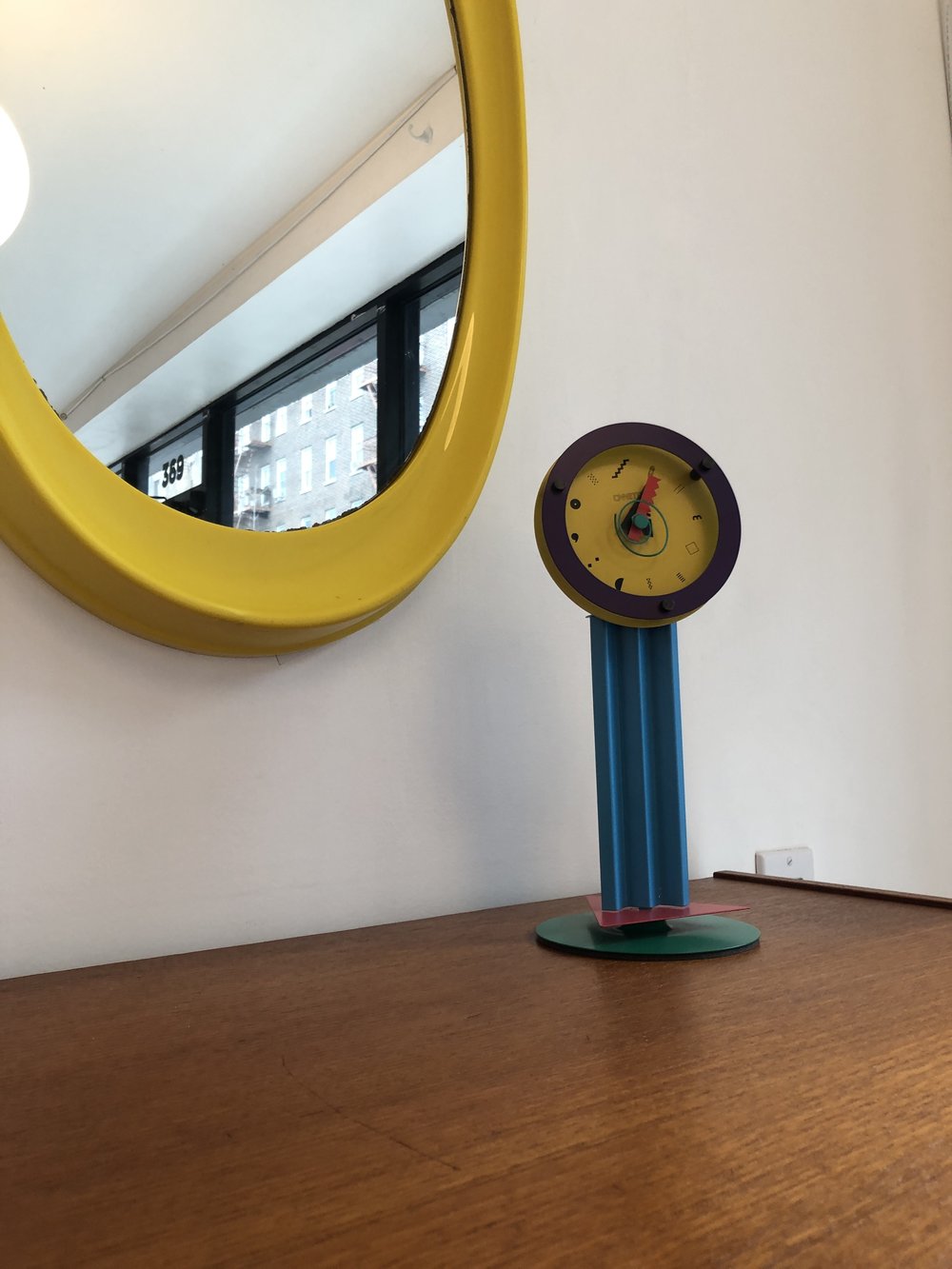 Memphis Clock by Shohei Mihara for Canetti, Wakita Japan 1985
