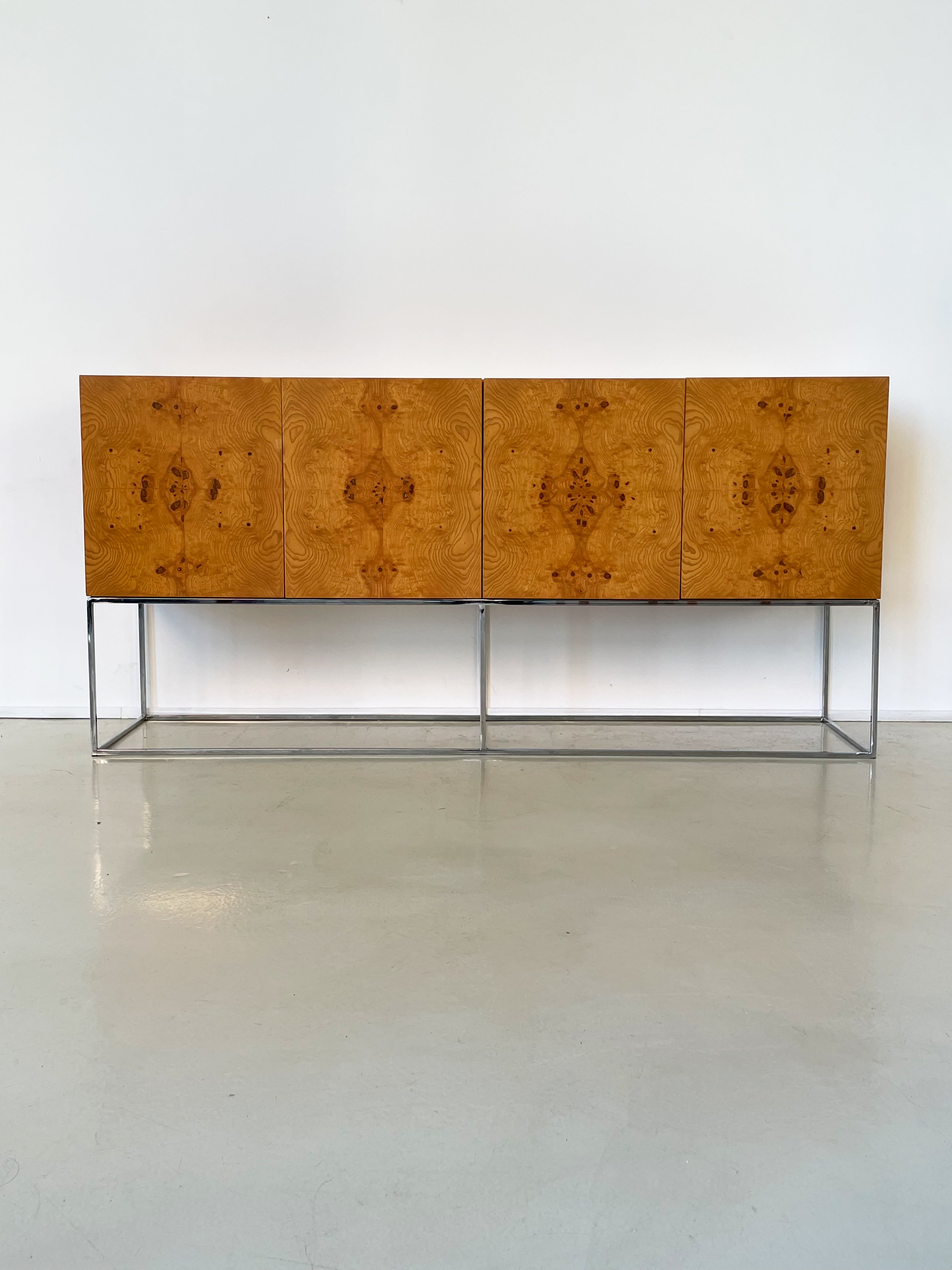1970s Milo Baughman for Thayer Coggin Burl Wood Credenza – Home