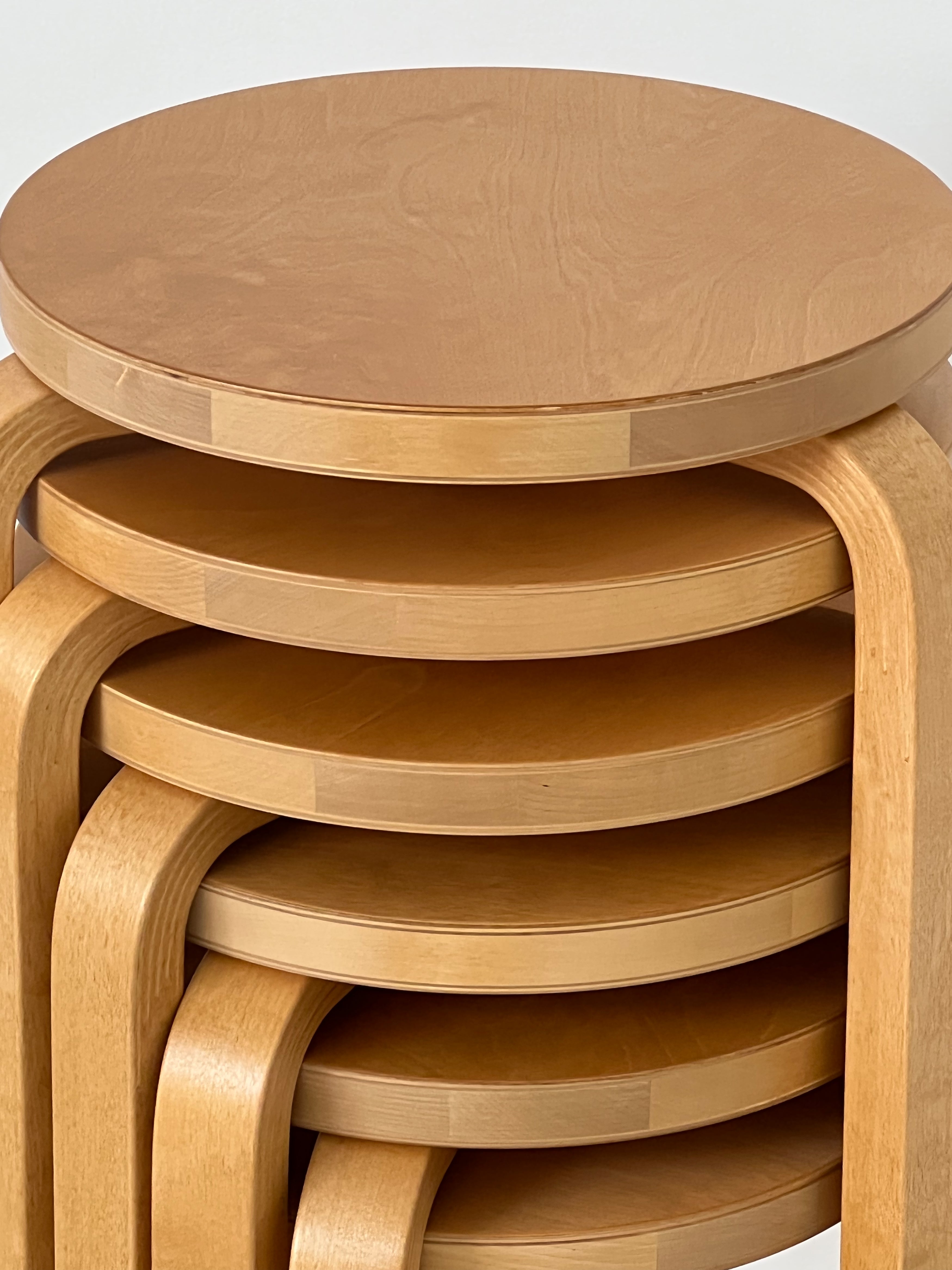 Alvar Aalto for Artek Three Legged Stool 60 in Honey Stain – Home