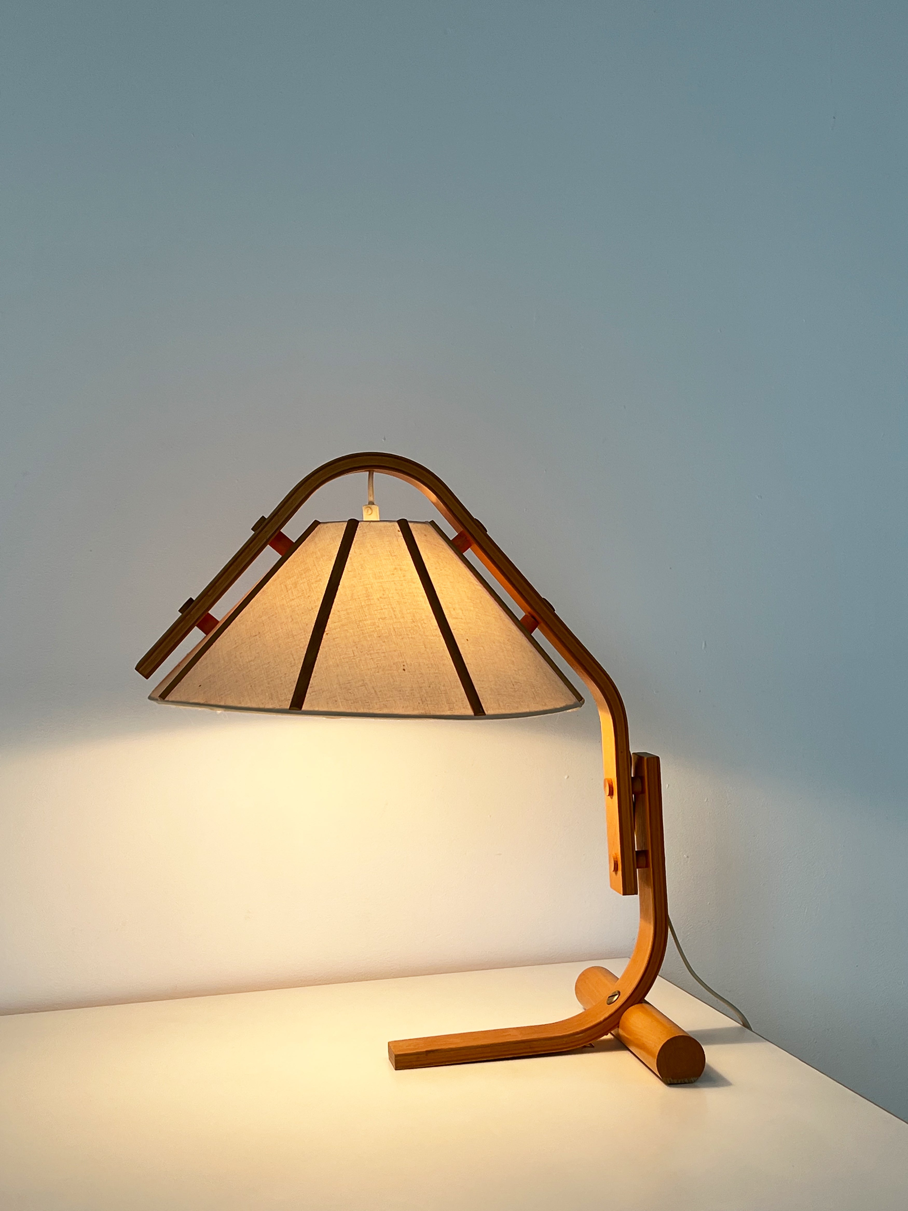 1970s Swedish Beechwood Atneta Lamp by Jan Wickelgren – Home Union NYC