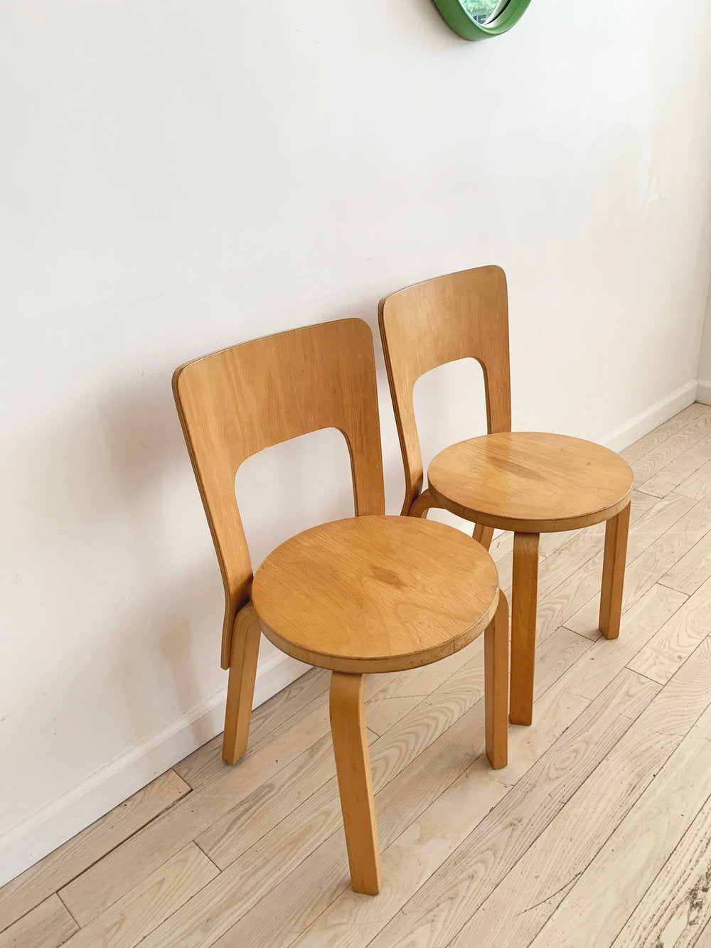 Mid Century Pair of Alvar Aalto Model 66 Chairs for Artek – Home