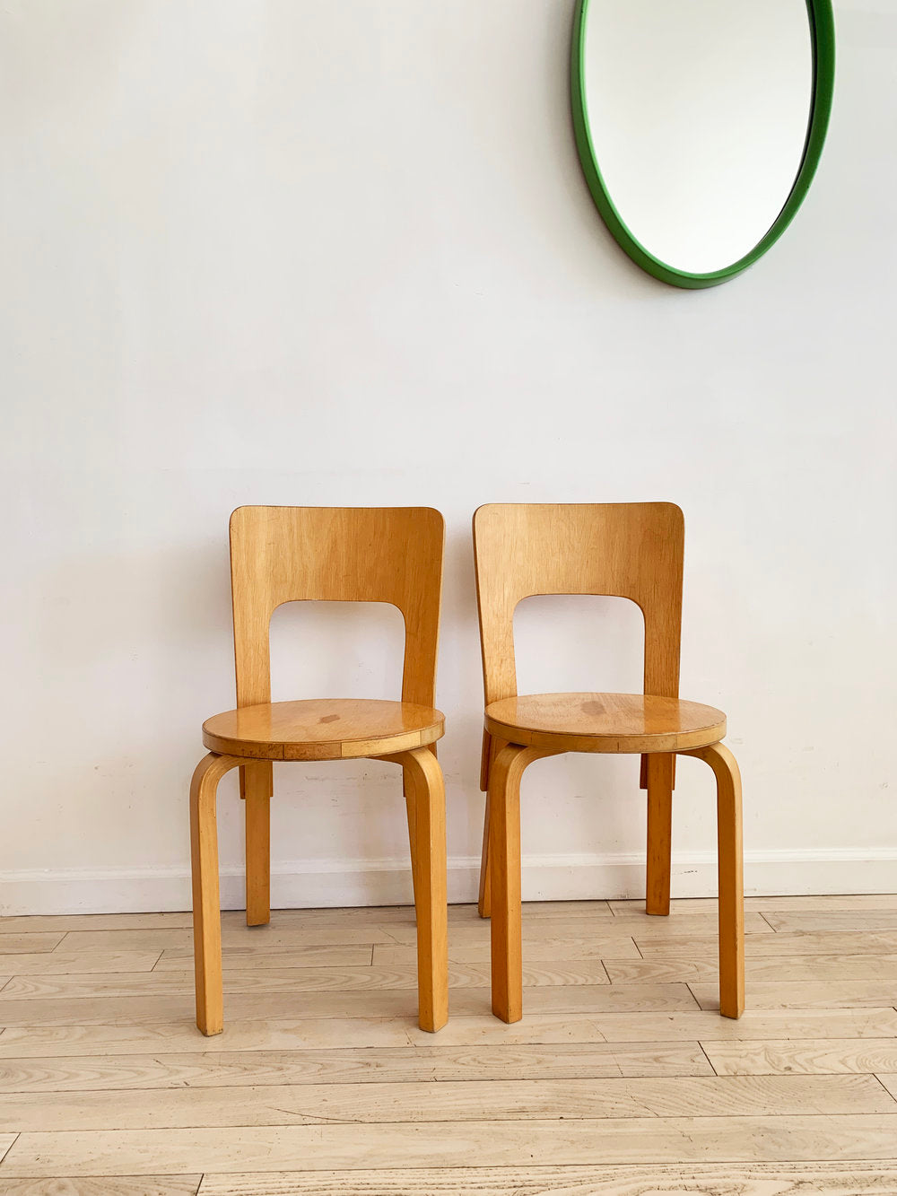Mid Century Pair of Alvar Aalto Model 66 Chairs for Artek – Home 