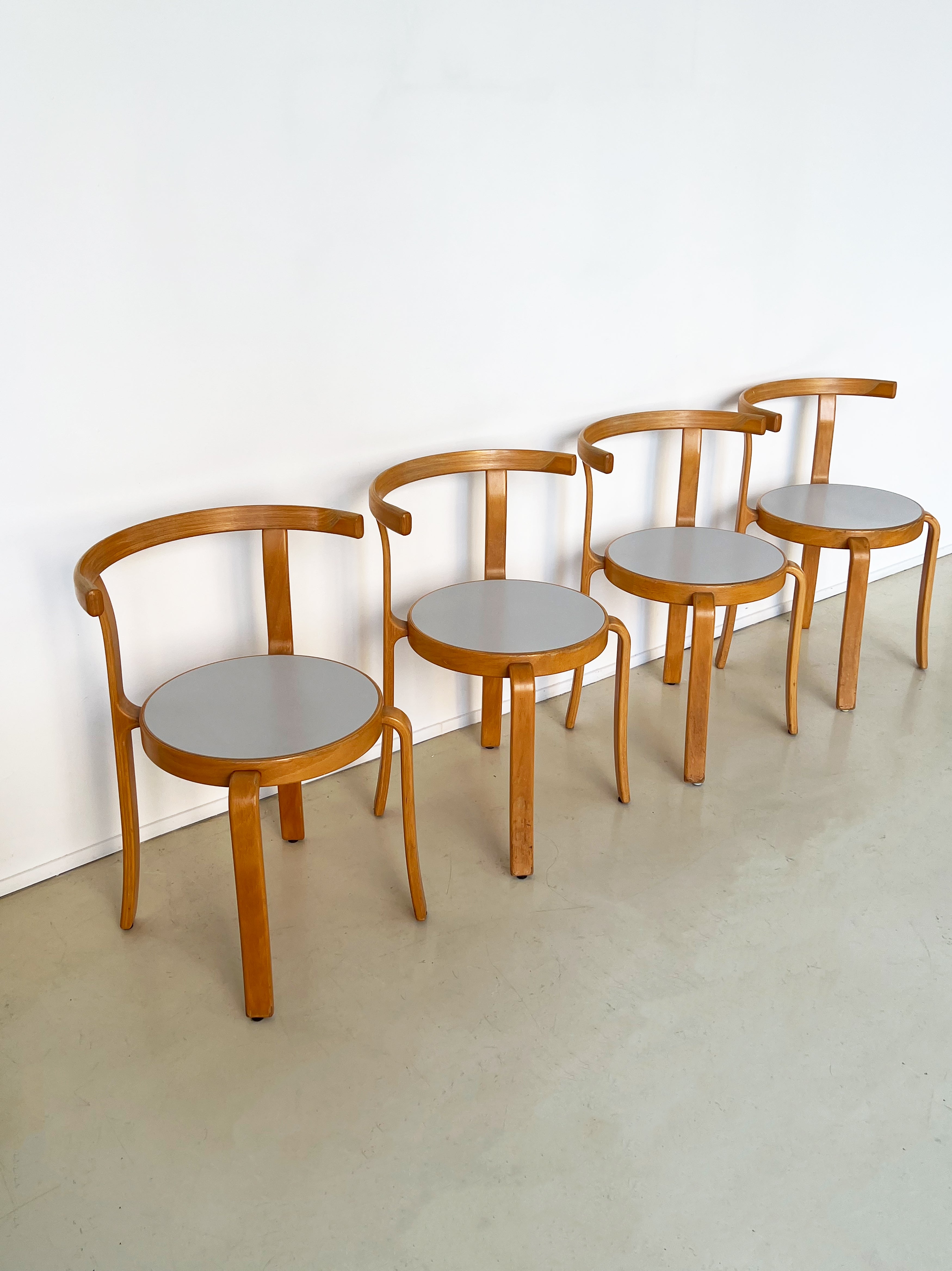 Vintage 8000 Series Beechwood Stacking Chairs, Set of 4 – Home