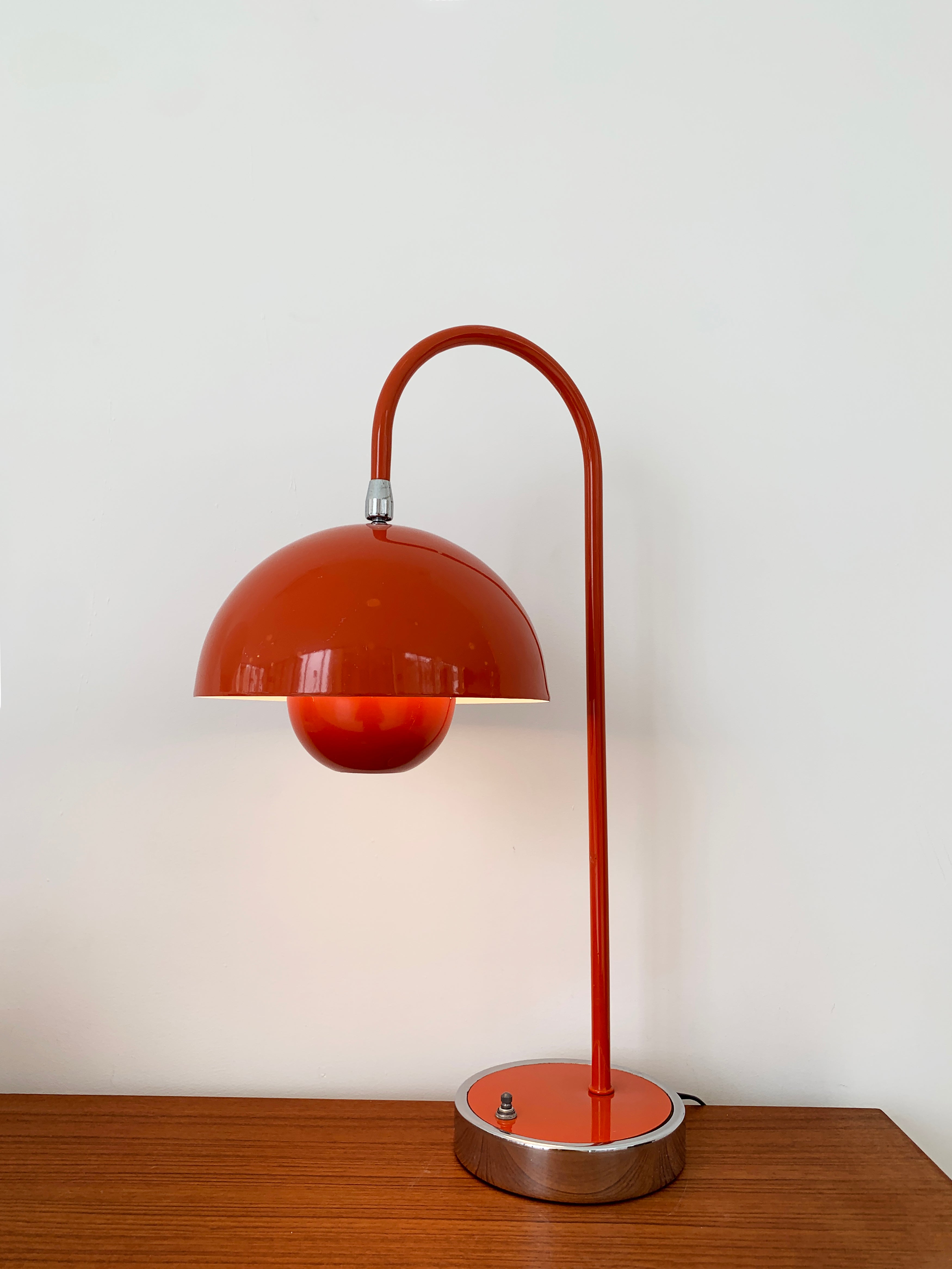 1960s Verner Panton Orange Flower Pot Table Lamp – Home Union NYC