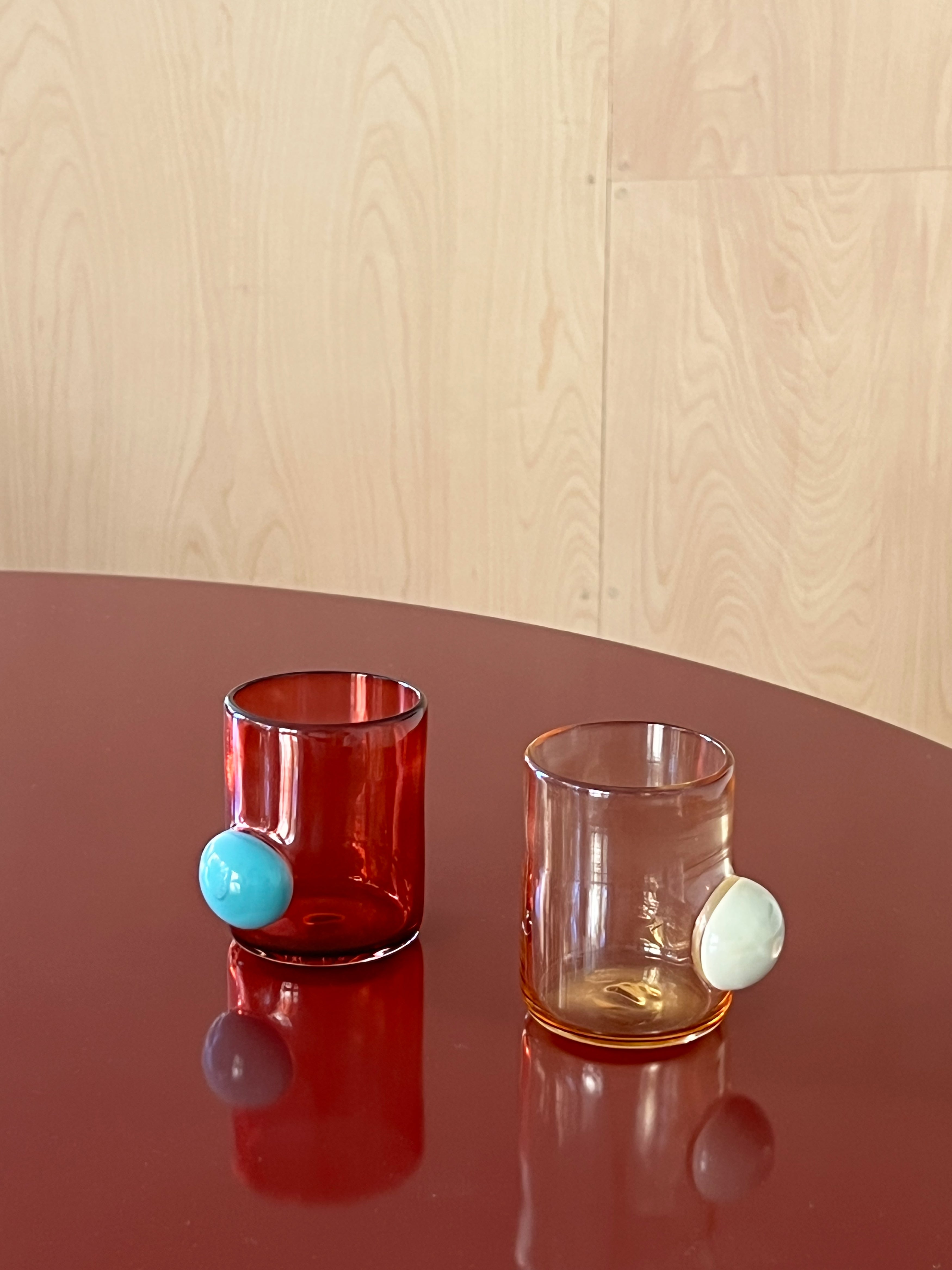 Ruby and Blue Bubble Glass Cup – Home Union NYC