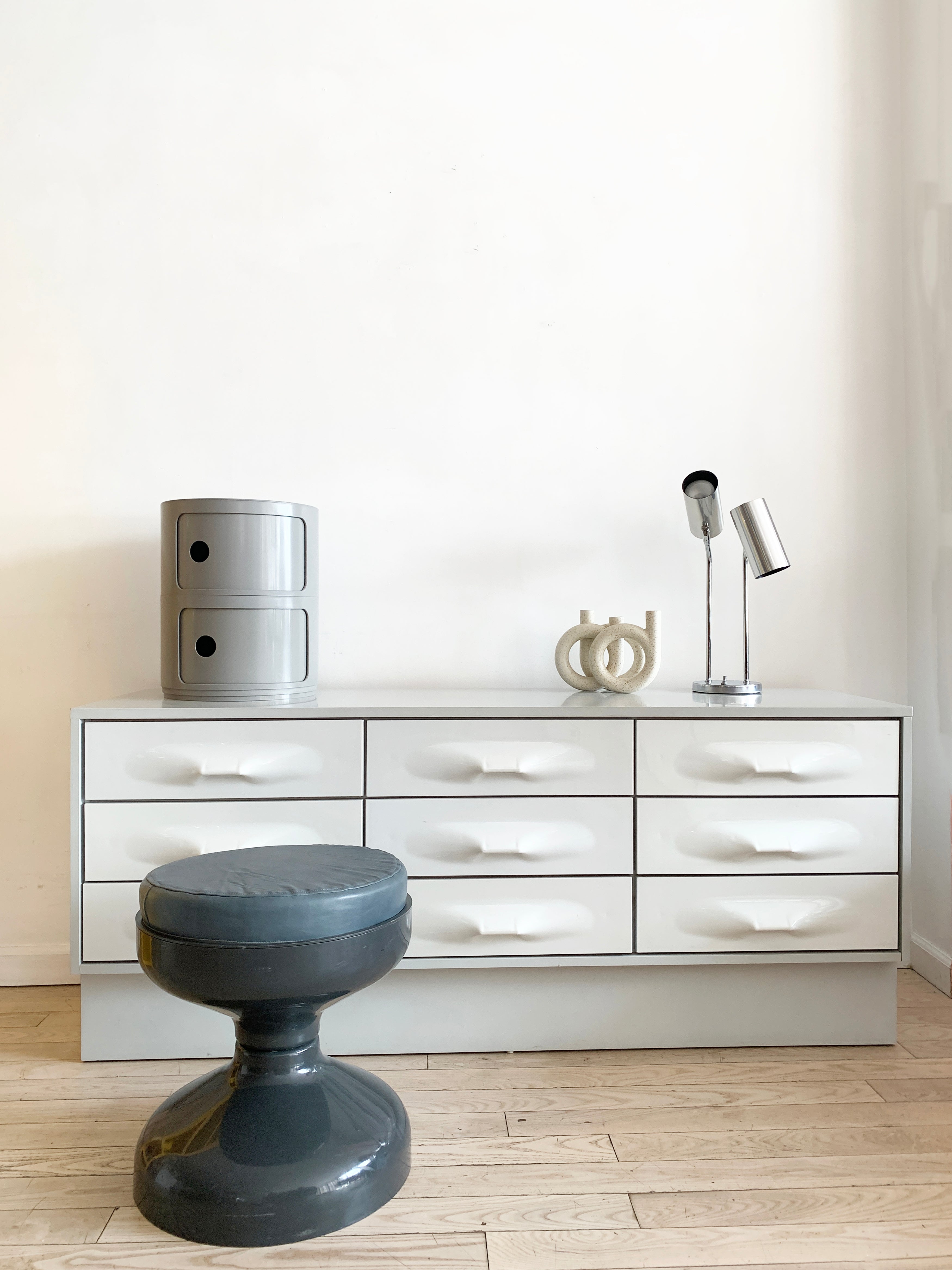 1970s Treco White 9-Drawer Credenza by Giovanni Maur – Home Union NYC