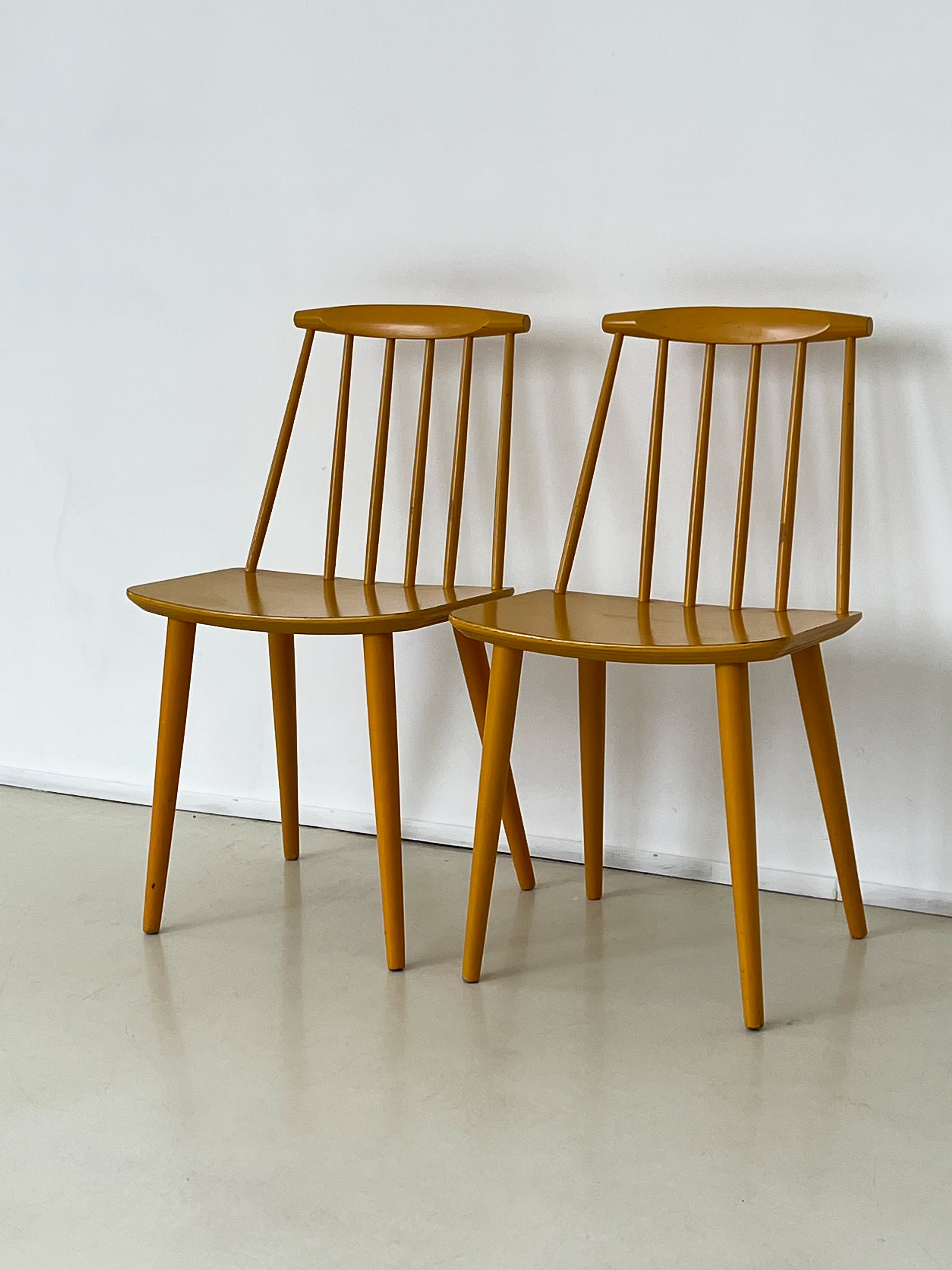 Pair of Vintage Danish J77 Chairs by Folke Pålsson for FDB Møbler