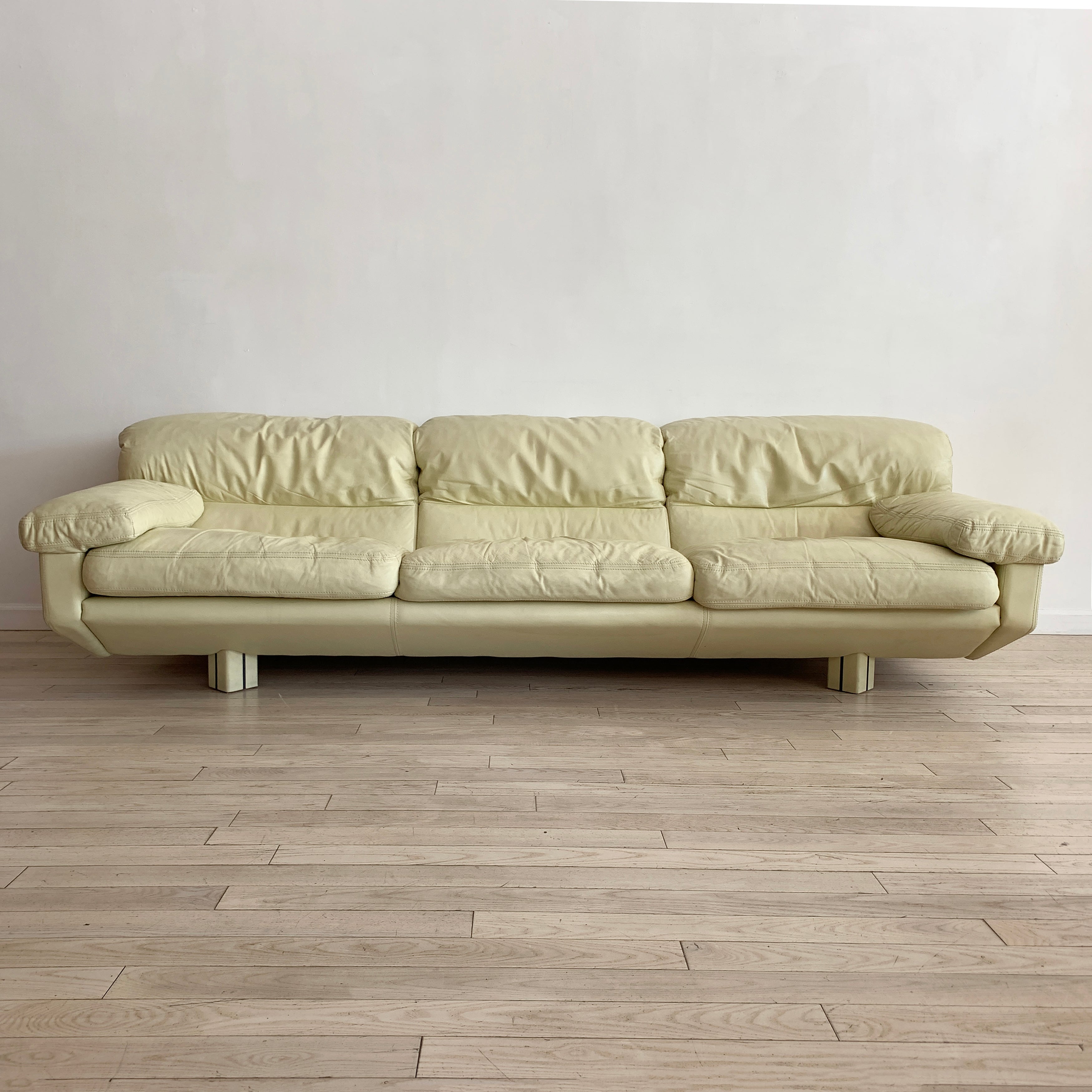 1980s Italian Cream Leather Sofas by Marco Zani – Home Union NYC