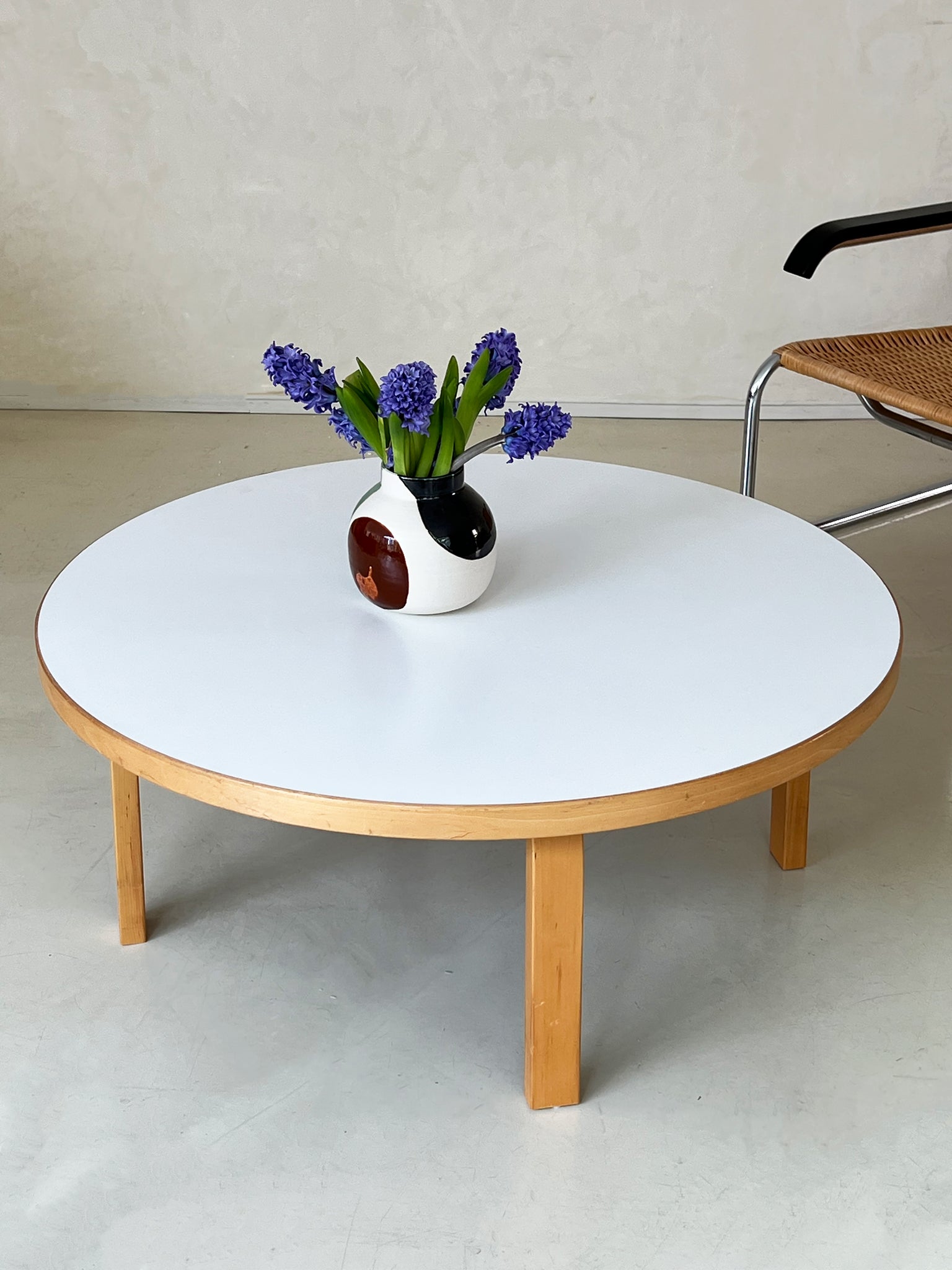 Vintage Alvar Aalto for Artek Round Coffee Table