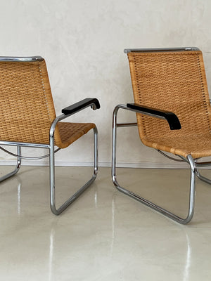 Mid Century Marcel Breuer Pair of Thonet B35 Chairs