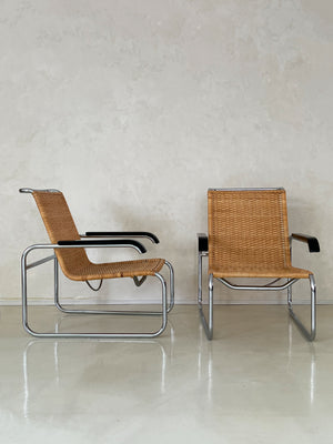 Mid Century Marcel Breuer Pair of Thonet B35 Chairs