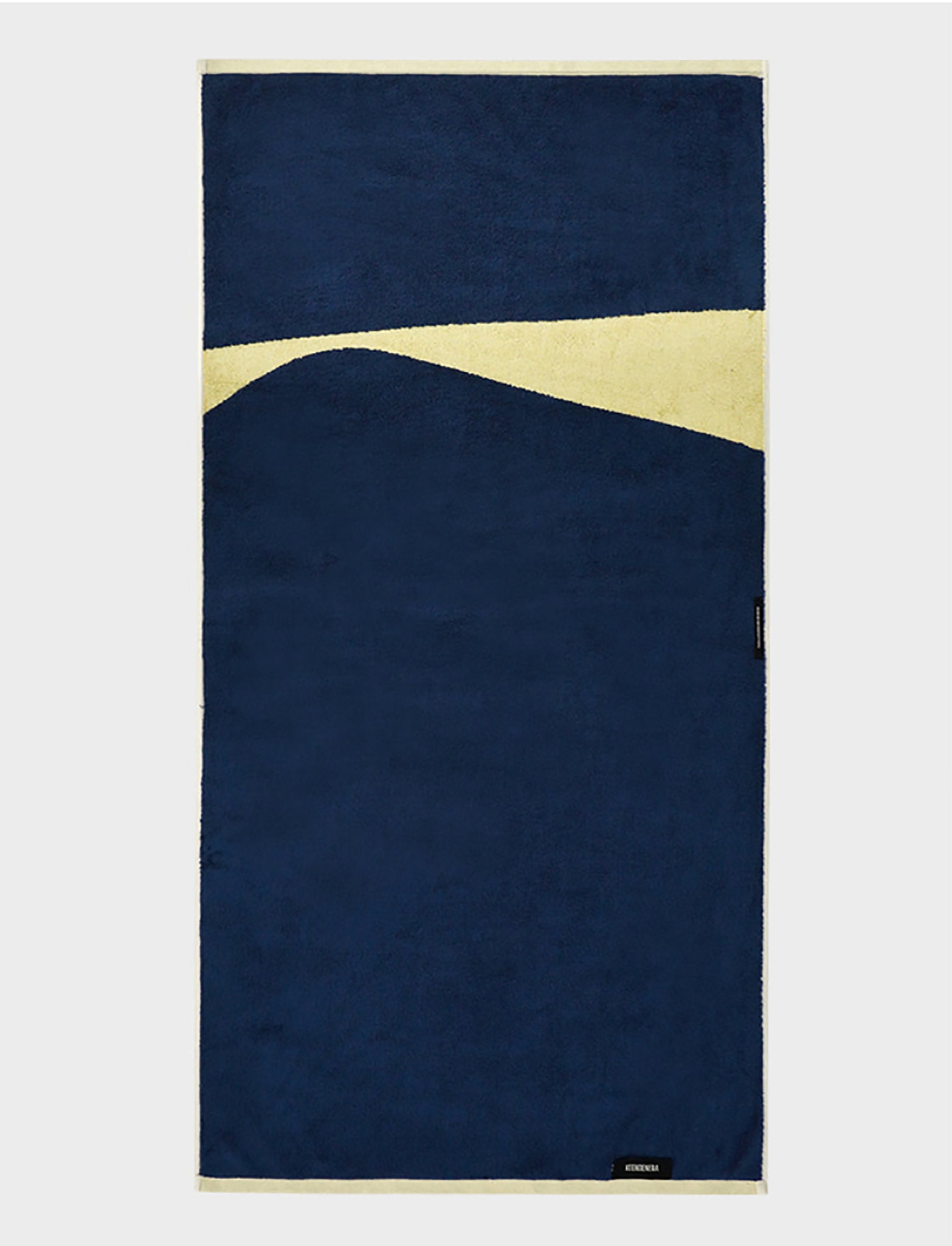 Navy + Pale yellow Bath/Beach Bamboo Towel - SALE