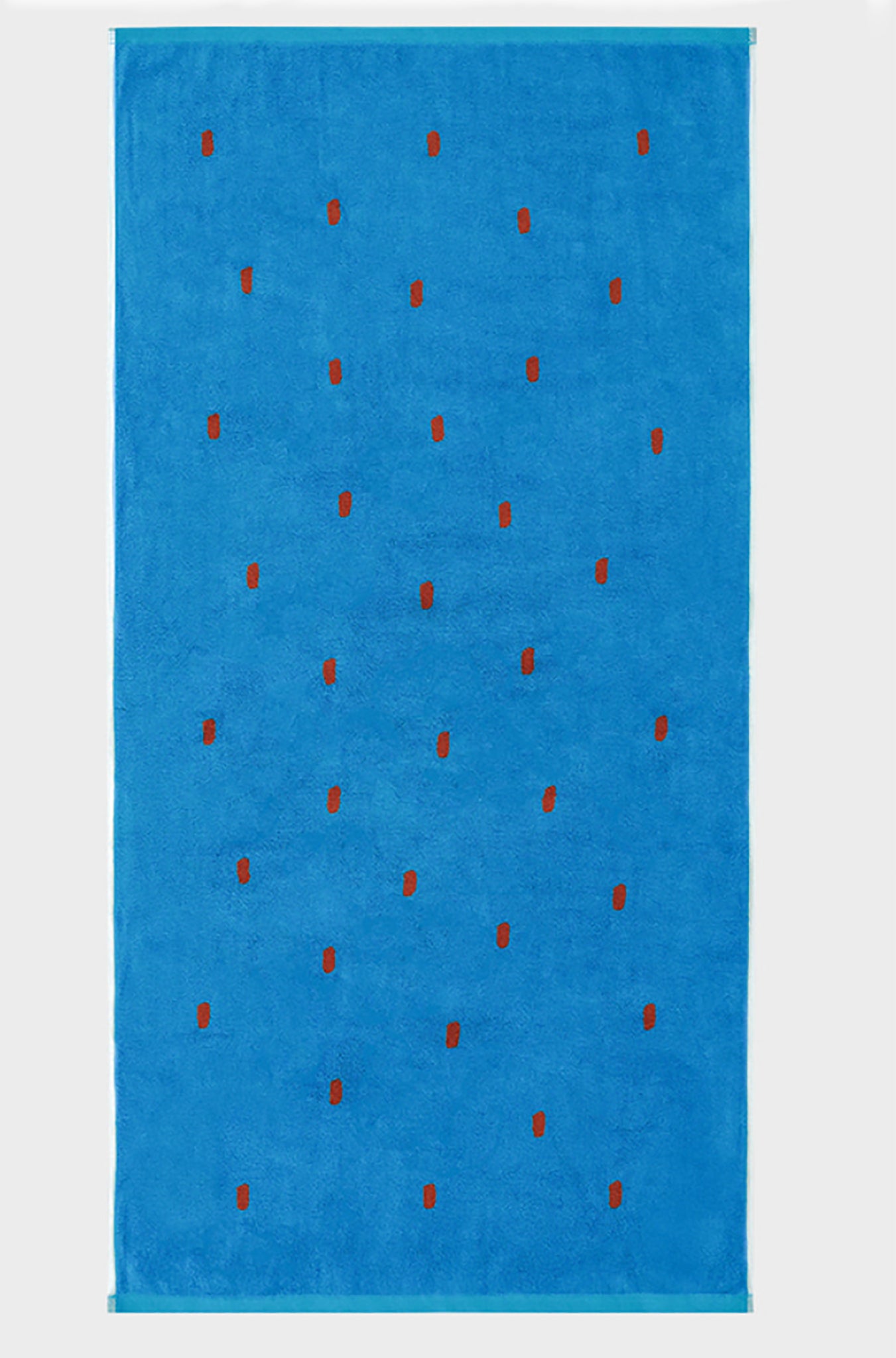 Bright Blue + Terractota Bath/Beach Bamboo Towel - SALE