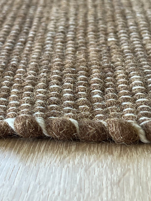 Hand-Woven Toffee Wool Textured Rug by Home Union