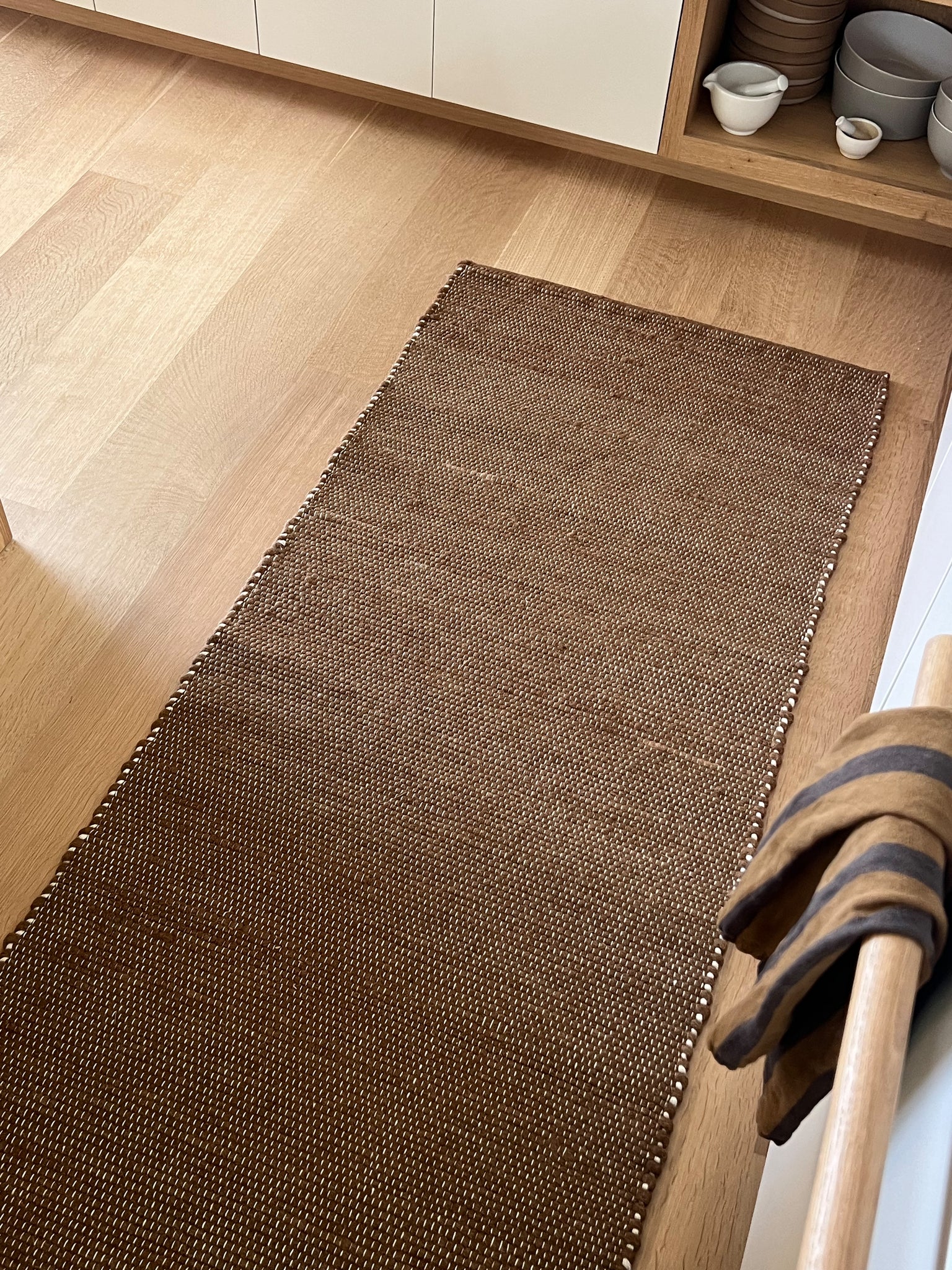 Hand-Woven Toffee Wool Textured Rug by Home Union