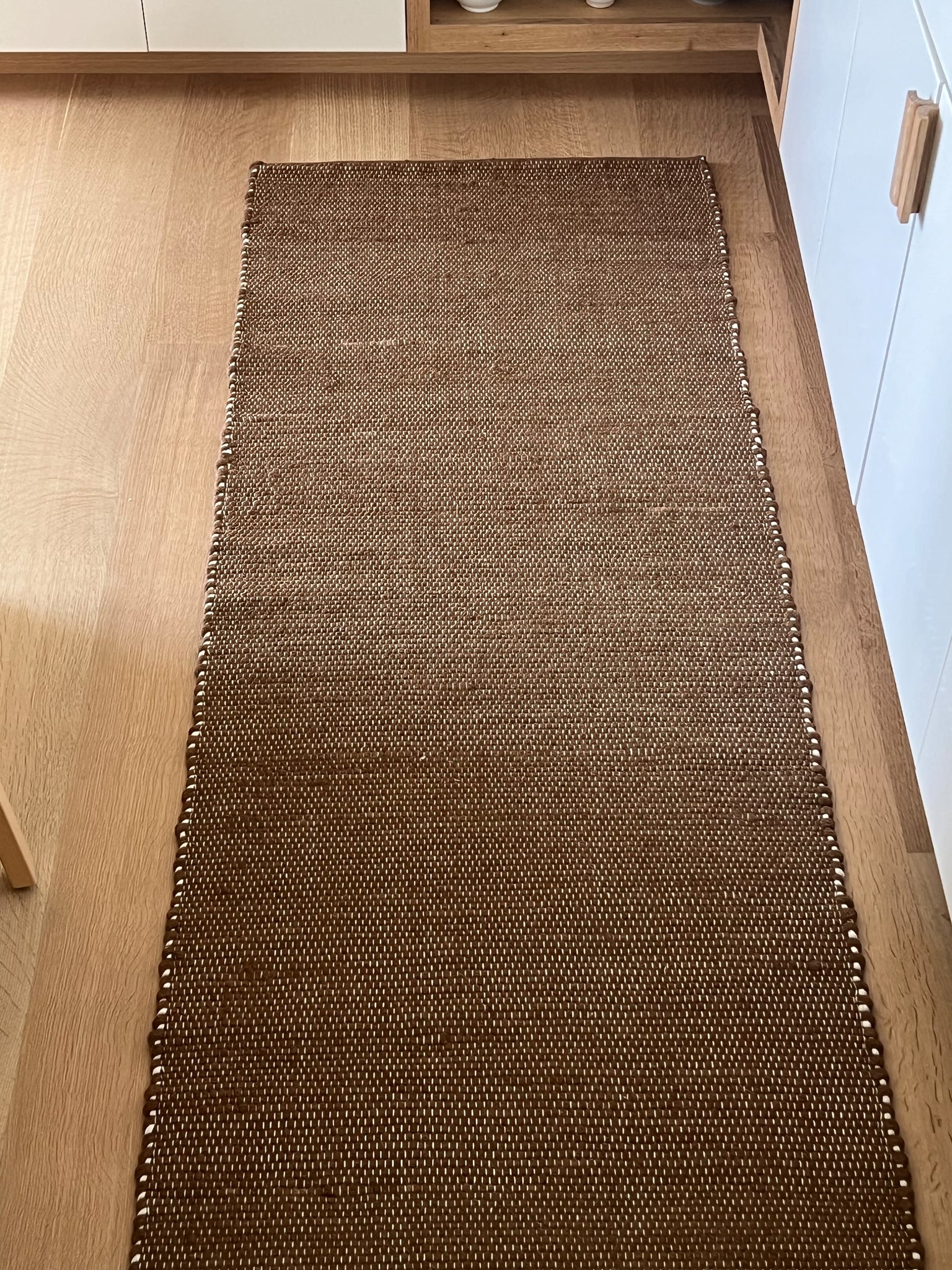 Hand-Woven Toffee Wool Textured Rug by Home Union