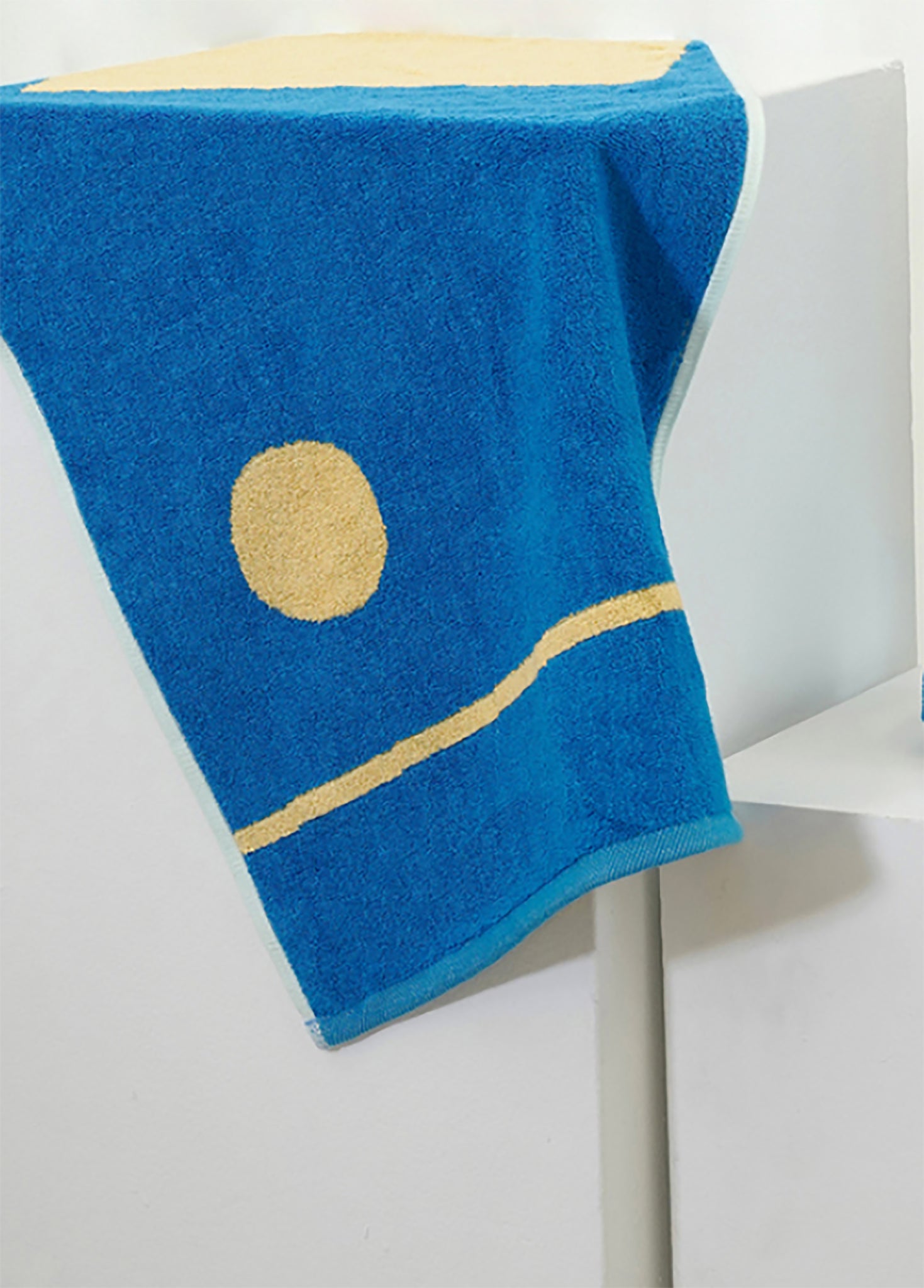 Bright Blue + Yellow Bamboo Hand Towel - SALE