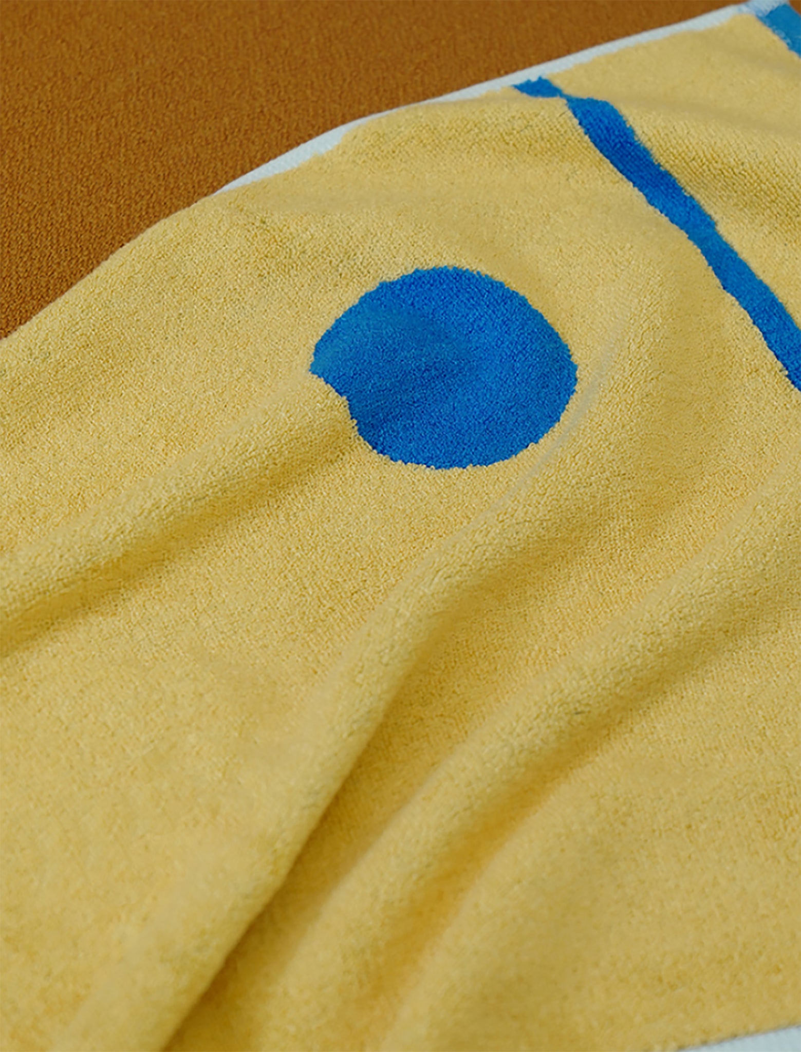 Bright Blue + Yellow Bamboo Hand Towel