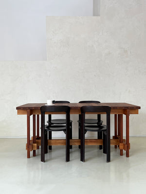 Vintage Solid Wood Craftsman-Made Dining Table