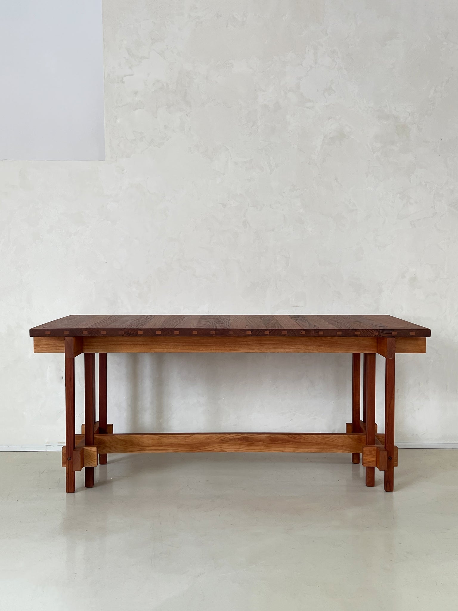Vintage Solid Wood Craftsman-Made Dining Table