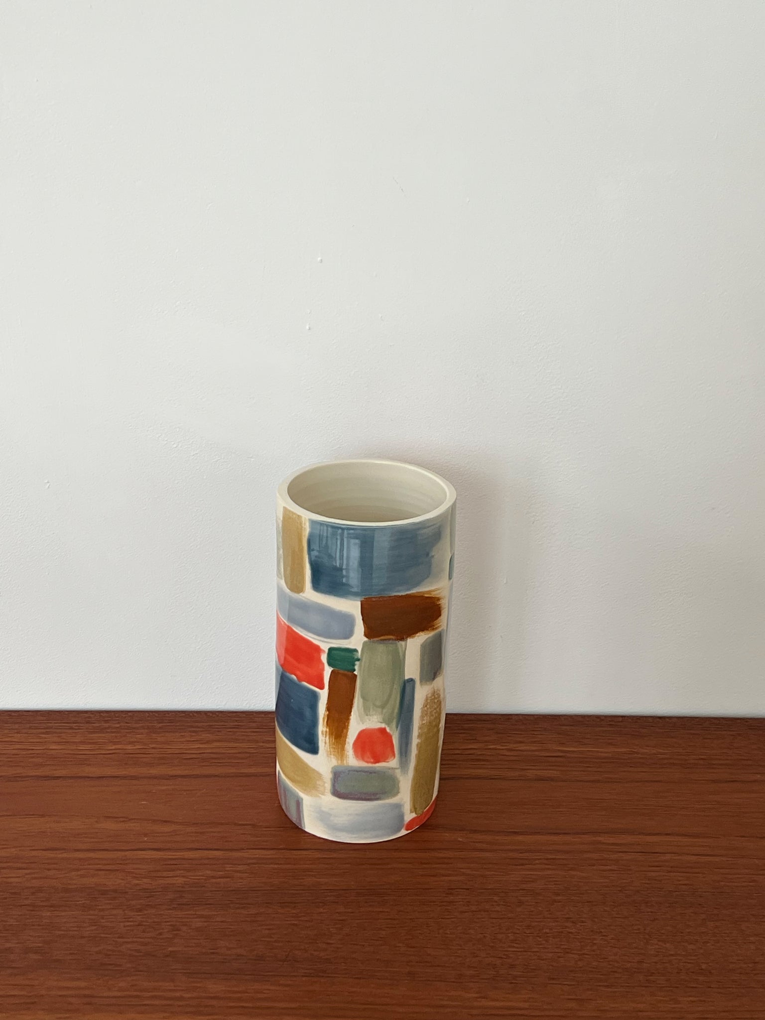 Femme Sole x Home Union Tall Cylinder Painted Vase