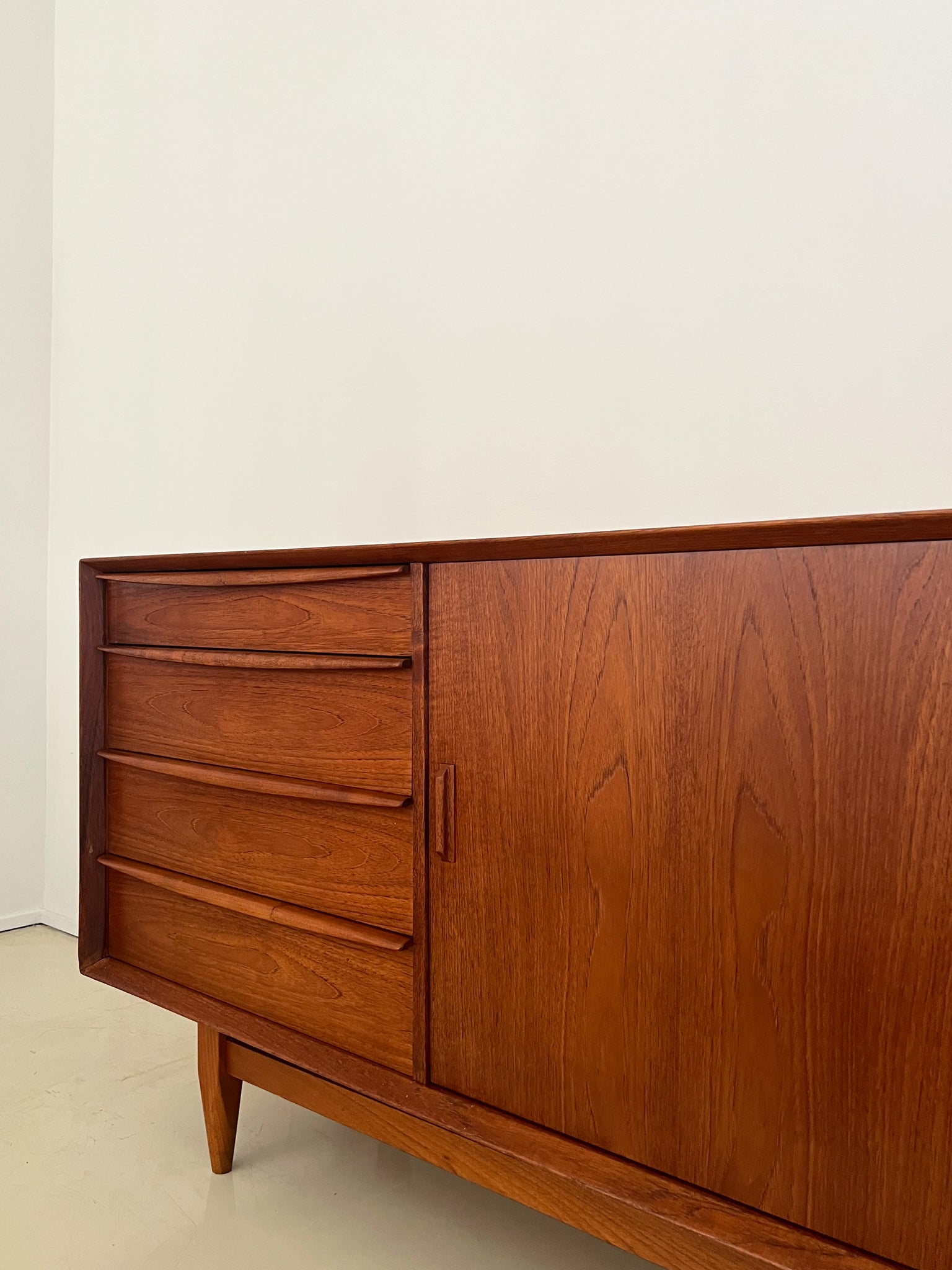 Danish Teak Mid Century Credenza by Svend Aage Madsen for Falster