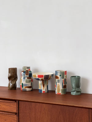 Femme Sole x Home Union Painted Gourd Stoneware Vase