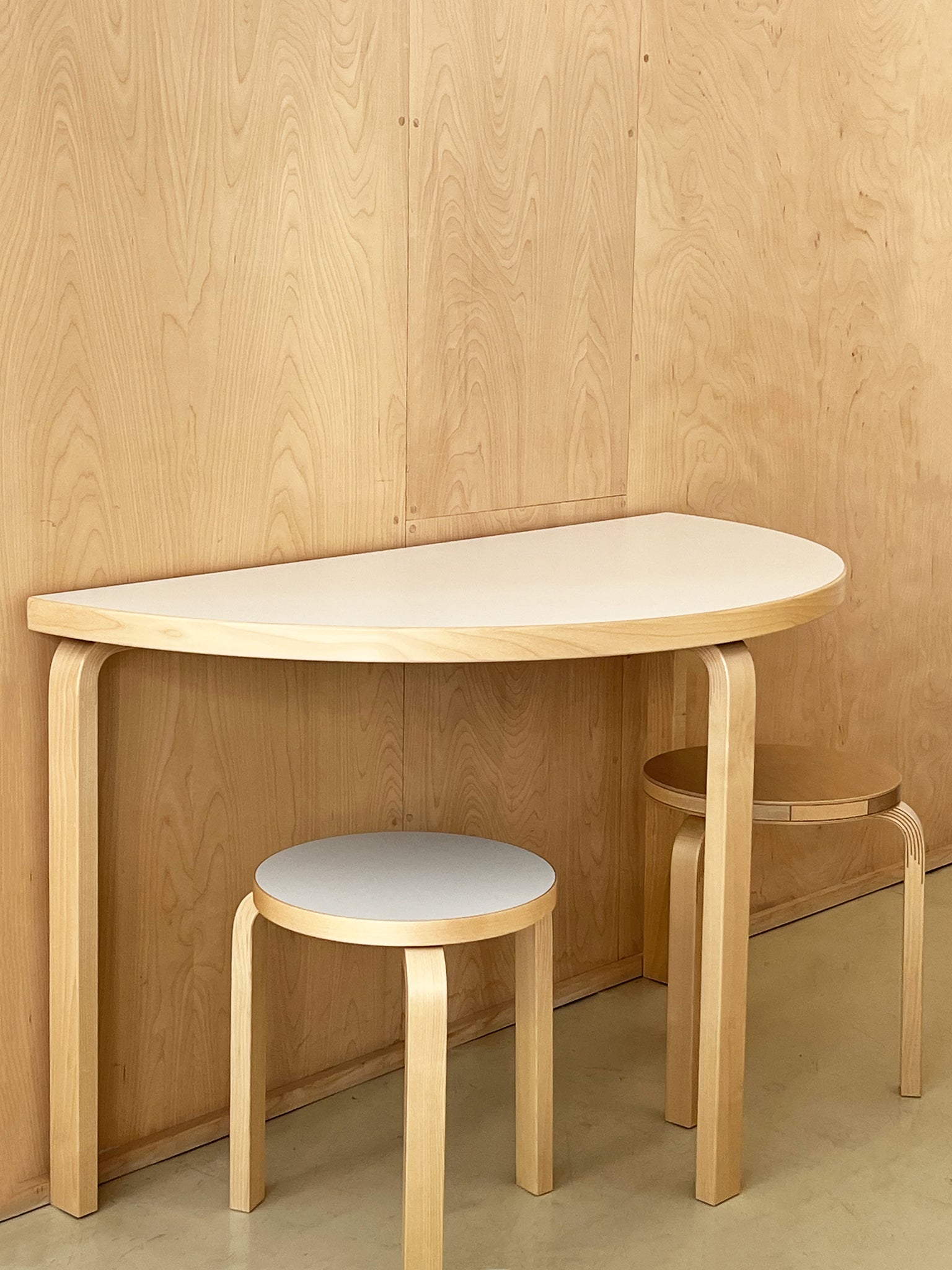 Half-Round Table 95 by Alvar Aalto