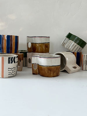 Handmade Ceramic Stoneware Zebra Mug, Copenhagen