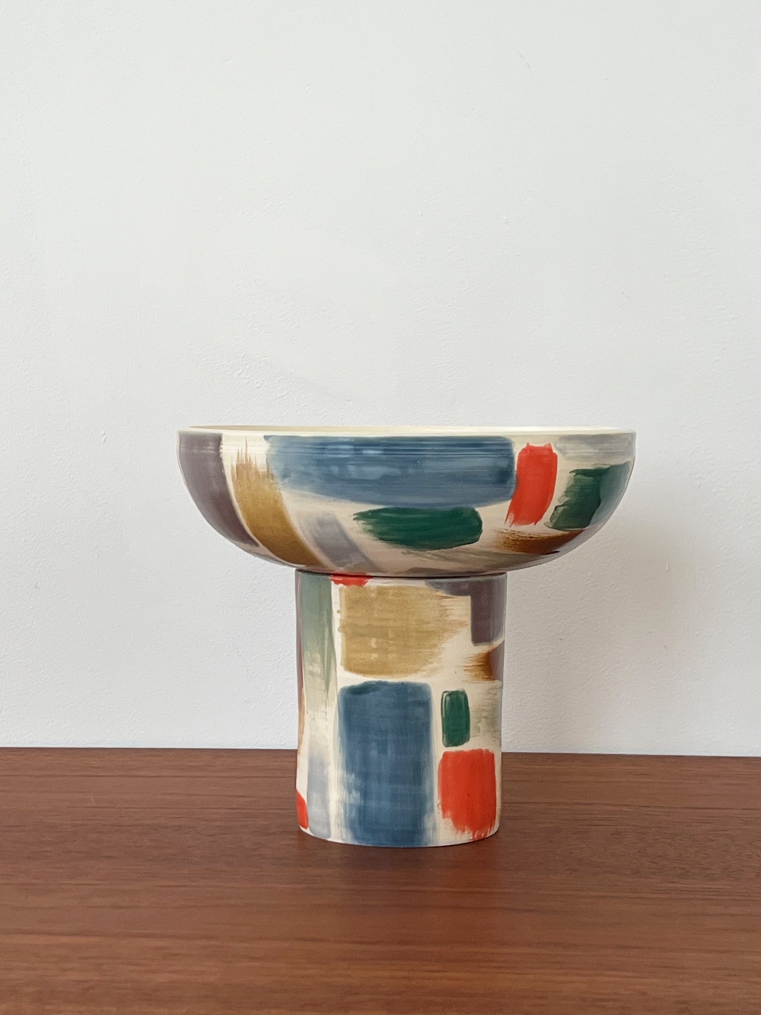 Femme Sole x Home Union Painted 2-Piece Pedestal Bowl