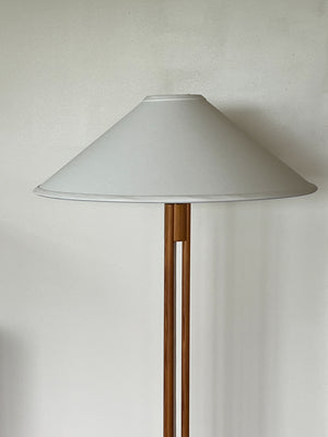 Vintage Solid Pine Scandinavian Floor Lamp