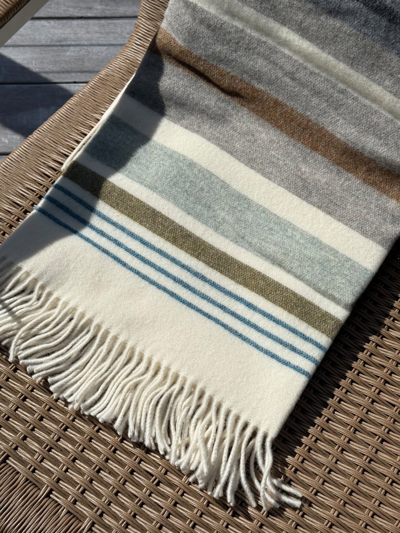 Milonga - Striped Wool Blanket Made in Italy