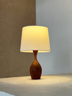 Mid Century Teak Wood Table Lamp