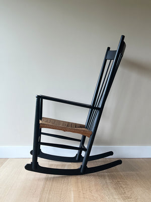 Vintage Hans Wegner J16 rocking Chair by FDB Møbler