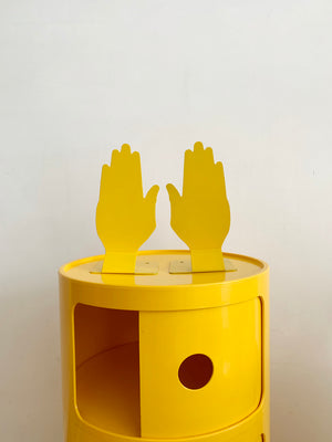 1970s 3-Tier Yellow Componibili Unit by Anna Castelli Ferrieri for Kartell