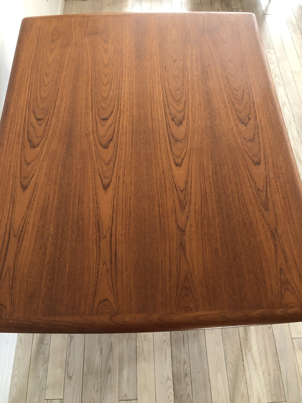 Mid Century Danish Teak Expandable Dining Table by Svend Madsen