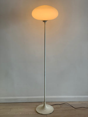 Mid Century White Base Laurel Lamp Co Mushroom Floor Lamp