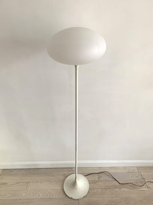 Mid Century White Base Laurel Lamp Co Mushroom Floor Lamp