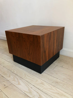 1960s Walnut Adrian Pearsall Floating Cube Table