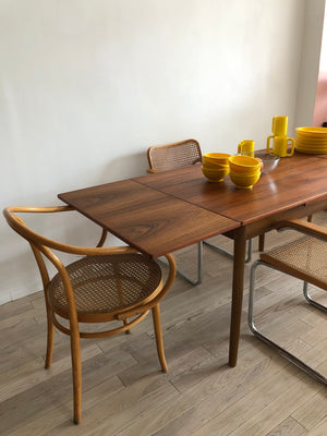 Mid Century Danish Teak Expandable Dining Table