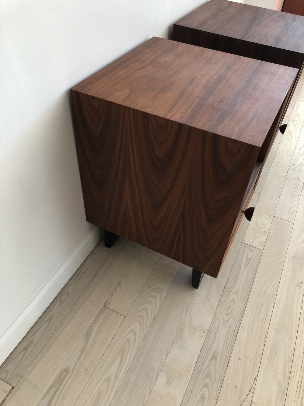 1950s Walnut George Nelson for Herman Miller Pair of Nightstands