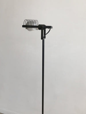 1970s Italian Ernesto Gismondi for Artemide Black Metal Floor Lamp