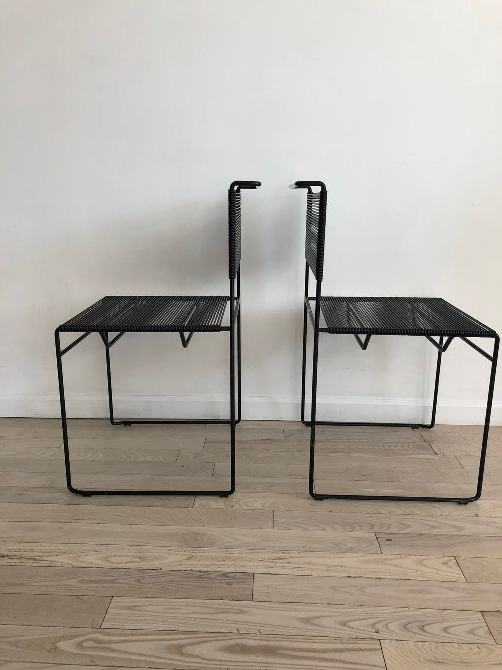 Pair Spaghetti Chairs by Giandomenico Belotti for FlyLine, Italy