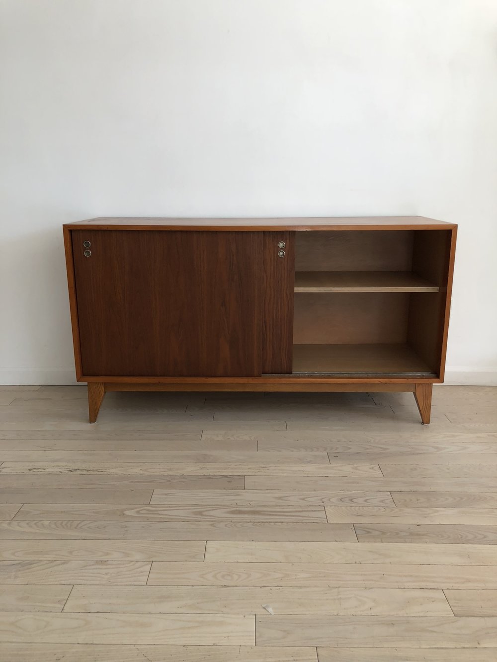 Mid Century Walnut & Cedar Sideboard / Record Storage Cabinet