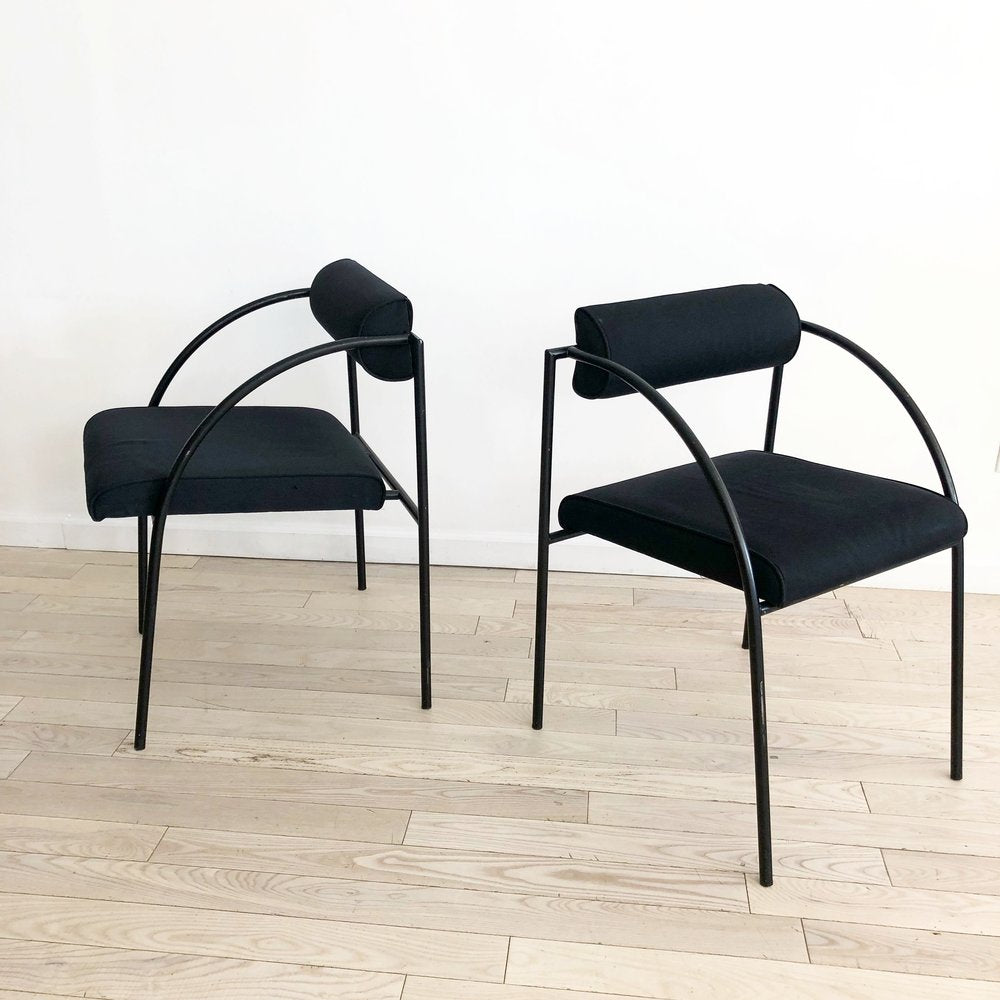 Pair of Vintage Rodney Kinsman Black Vienna Chairs